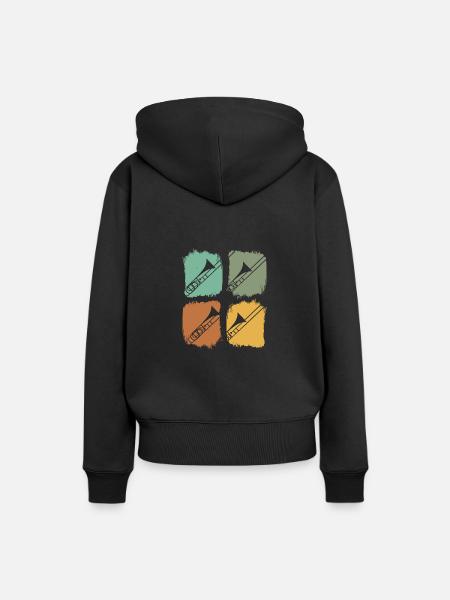 Posaunist Instrument - Frauen Premium Bio Hoodie - Schwarz