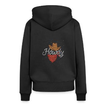 Cowboy - Sweat à capuche Premium bio Femme - noir - Dos - Julia (174cm)