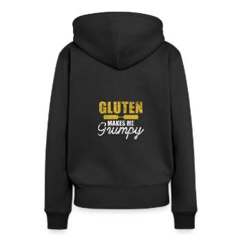 Aliments sans gluten - Sweat à capuche Premium bio Femme - noir - Dos - Julia (174cm)