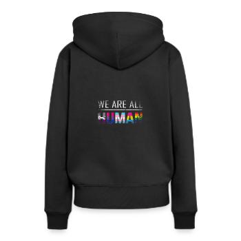LGBT - Sweat à capuche Premium bio Femme - noir - Dos - Julia (174cm)