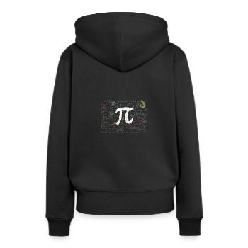 Mathe - Frauen Premium Bio Hoodie - Schwarz - Hinten - Julia (174cm)