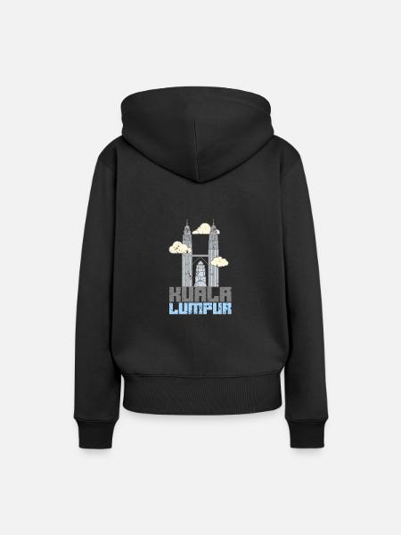 Kuala Lumpur Wolkenkratzer - Frauen Premium Bio Hoodie - Schwarz