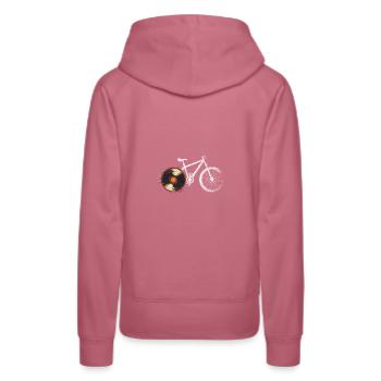 Cycle - Women’s Premium Organic Hoodie - mauve - Back - Isabella (175cm)