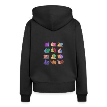 Cadeau d'escargot - Sweat à capuche Premium bio Femme - noir - Dos - Julia (174cm)