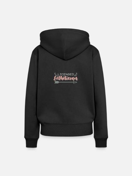 Licensed esthetician - Kosmetiker - Frauen Premium Bio Hoodie - Schwarz