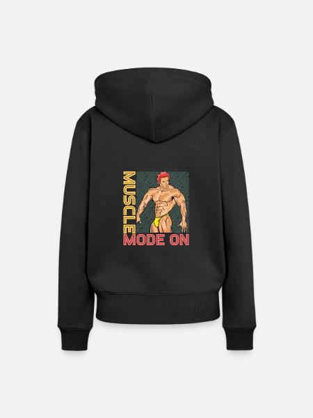 Muskelbetrieb Ein - Frauen Premium Bio Hoodie - Schwarz