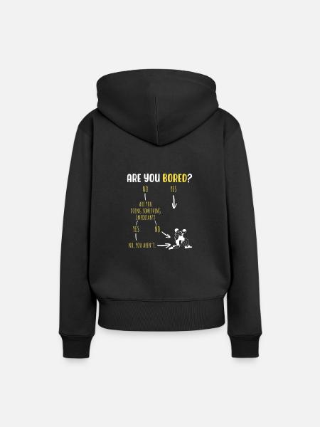 Sind Sie gelangweilt? - Frauen Premium Bio Hoodie - Schwarz