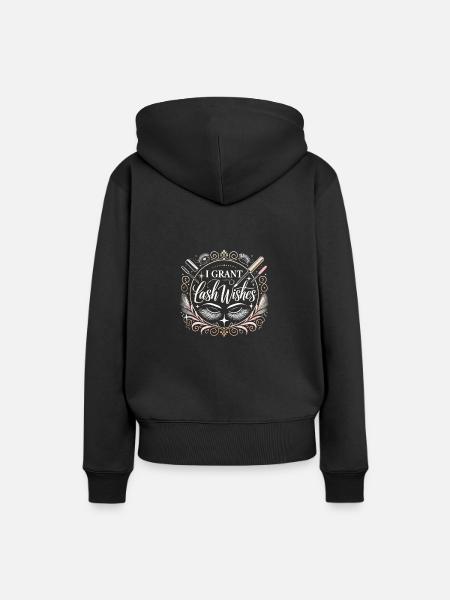 Ich erfülle Wimpernwünsche - Frauen Premium Bio Hoodie - Schwarz