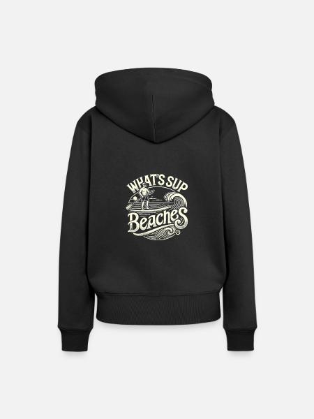 Was ist SUP Strände - Frauen Premium Bio Hoodie - Schwarz
