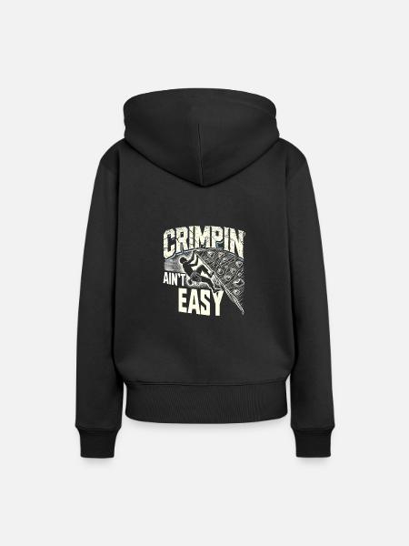 Crimpen ist nicht einfach - Frauen Premium Bio Hoodie - Schwarz