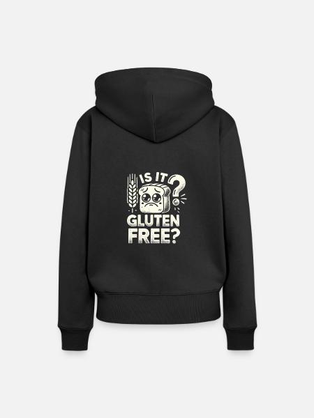 Ist es glutenfrei? - Frauen Premium Bio Hoodie - Schwarz