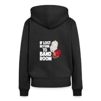 Bei Verlust zurück in den Bandraum Marching Band - Frauen Premium Bio Hoodie - Schwarz - Hinten - Julia (174cm)