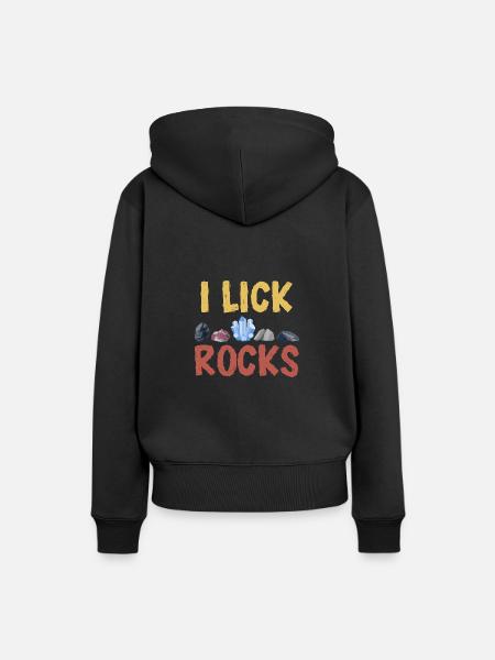 Ich lecke Felsen - Frauen Premium Bio Hoodie - Schwarz