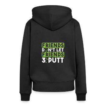 Freunde lassen ihre Freunde nicht 3 Putten - Frauen Premium Bio Hoodie - Schwarz - Hinten - Julia (174cm)
