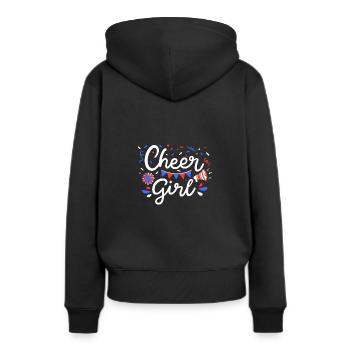 Cheer Girl - Frauen Premium Bio Hoodie - Schwarz - Hinten - Julia (174cm)