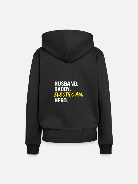 Ehemann Daddy Electricia Held - Frauen Premium Bio Hoodie - Schwarz