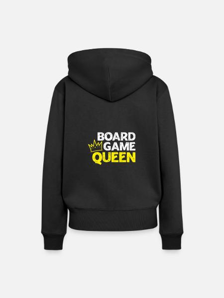 Brettspiel-Königin - Frauen Premium Bio Hoodie - Schwarz