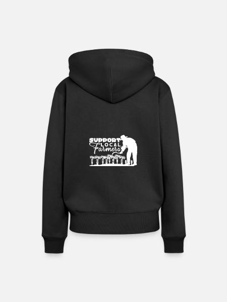 Landwirtschaft - Frauen Premium Bio Hoodie - Schwarz