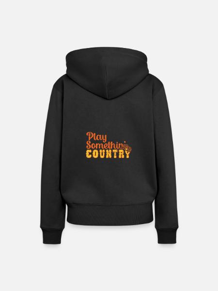 Spiel was vom Land - Frauen Premium Bio Hoodie - Schwarz