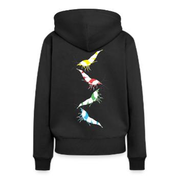 aquarium - Sweat à capuche Premium bio Femme - noir - Dos - Julia (174cm)
