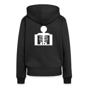 Rayon X - Sweat à capuche Premium bio Femme - noir - Dos - Julia (174cm)