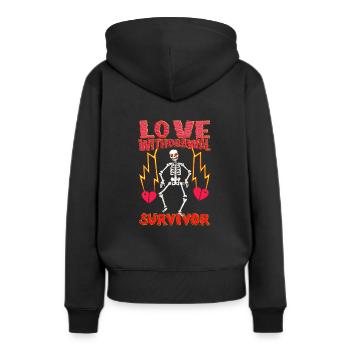 La privation d’amour survivant au squelette - Satire - Sweat à capuche Premium bio Femme - noir - Dos - Julia (174cm)