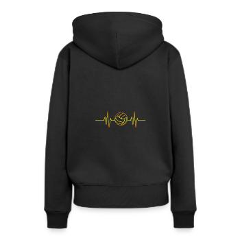 Volley-ball - Sweat à capuche Premium bio Femme - noir - Dos - Julia (174cm)