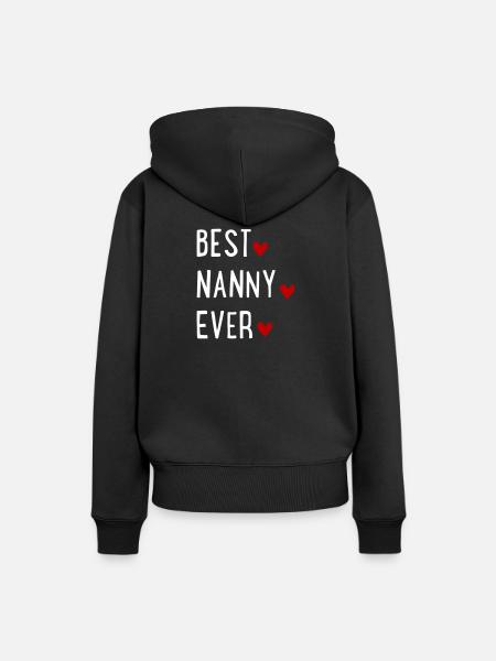 Nanny - Frauen Premium Bio Hoodie - Schwarz