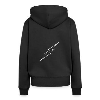 Boulon de conception vecteur cool foudre - Sweat à capuche Premium bio Femme - noir - Dos - Julia (174cm)