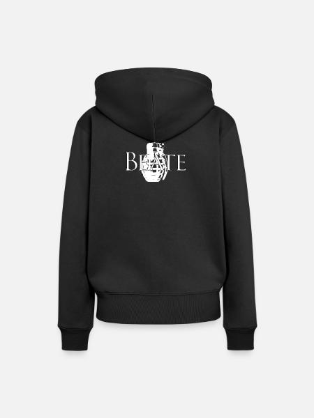 Beate Granate white - Frauen Premium Bio Hoodie - Schwarz