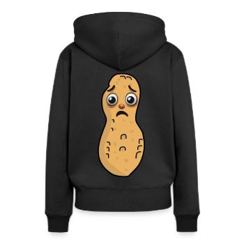 Erdnuss Erdnüsse Nuss Kind Kinder Nüsse - Frauen Premium Bio Hoodie - Schwarz - Hinten - Julia (174cm)