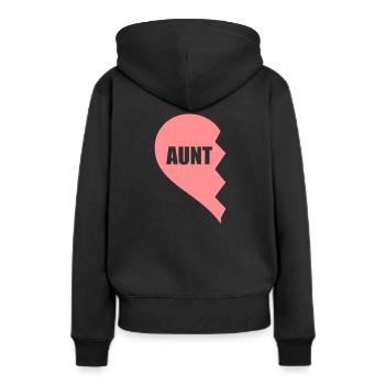 tante - Sweat à capuche Premium bio Femme - noir - Dos - Julia (174cm)