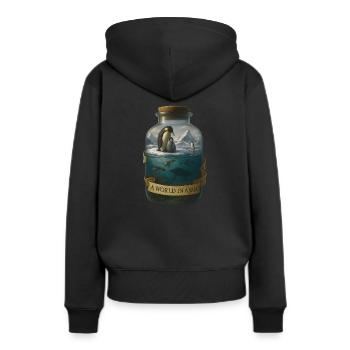 Arktis – A World in a Jar - Frauen Premium Bio Hoodie - Schwarz - Hinten - Julia (174cm)