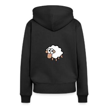 Troupeau de moutons Troupeau de laine cadeau sucré - Sweat à capuche Premium bio Femme - noir - Dos - Julia (174cm)