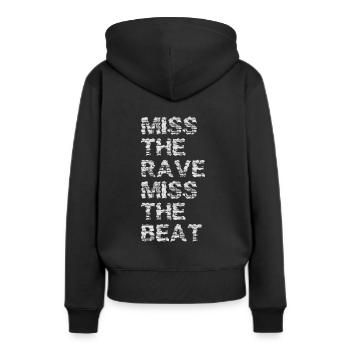 Rave - Sweat à capuche Premium bio Femme - noir - Dos - Julia (174cm)