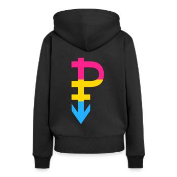 Pansexual - LGBT CSD Pan - Women’s Premium Organic Hoodie - black - Back - Julia (174cm)