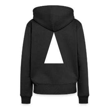 Triangle - Sweat à capuche Premium bio Femme - noir - Dos - Julia (174cm)