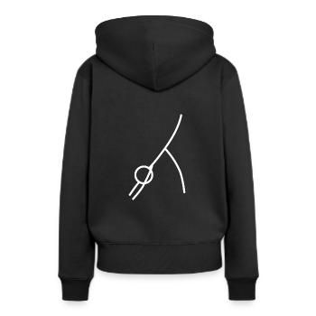 Exercice de yoga - Sweat à capuche Premium bio Femme - noir - Dos - Julia (174cm)