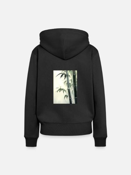 Bambus - Frauen Premium Bio Hoodie - Schwarz