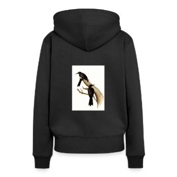 Vögel auf einem Zweig - Frauen Premium Bio Hoodie - Schwarz - Hinten - Julia (174cm)