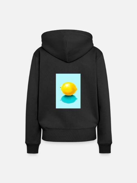 Zitrusfrüchte - Frauen Premium Bio Hoodie - Schwarz