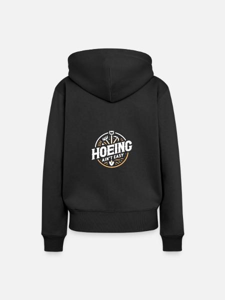 Hacken ist nicht einfach - Frauen Premium Bio Hoodie - Schwarz