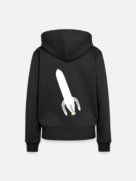 Raumschiff - Frauen Premium Bio Hoodie - Schwarz