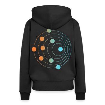 Effet Doppler - Sweat à capuche Premium bio Femme - noir - Dos - Julia (174cm)