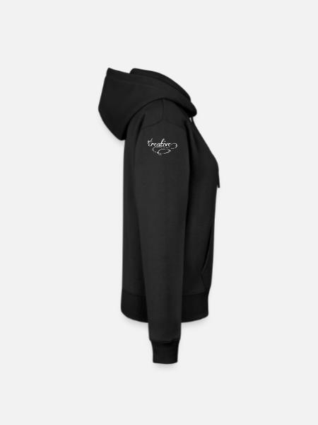 get creative - Frauen Premium Bio Hoodie - Schwarz
