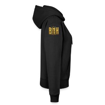 BMX / Bmx / bmx bike fahrrad / bmx fahren - Frauen Premium Bio Hoodie - Schwarz - Rechts - Julia (174cm)