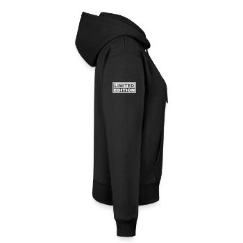 LIMITED EDITION - Women’s Premium Organic Hoodie - black - Right - Julia (174cm)