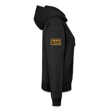 Einfach Machen! - Frauen Premium Bio Hoodie - Schwarz - Rechts - Julia (174cm)
