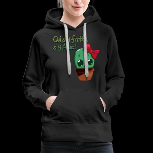 Cactus kawaii - Sweat-shirt à capuche Premium pour femmes