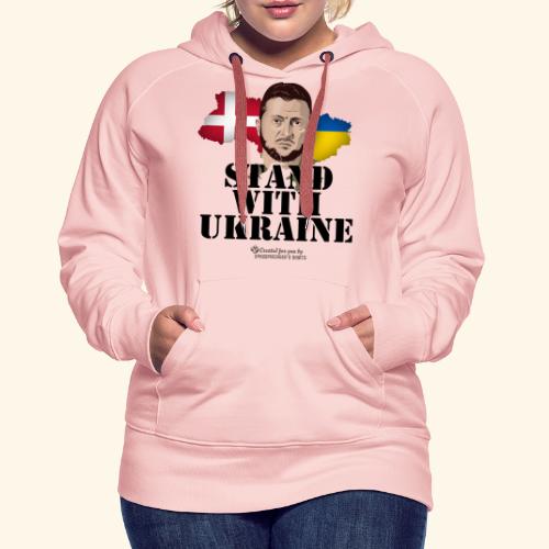 Ukraine Denmark Unterstützer T-Shirt Design - Frauen Premium Hoodie